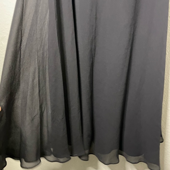 NWT Maggy London 100% Silk Black Halter Ruffle Cocktail Dress - Picture 4 of 6